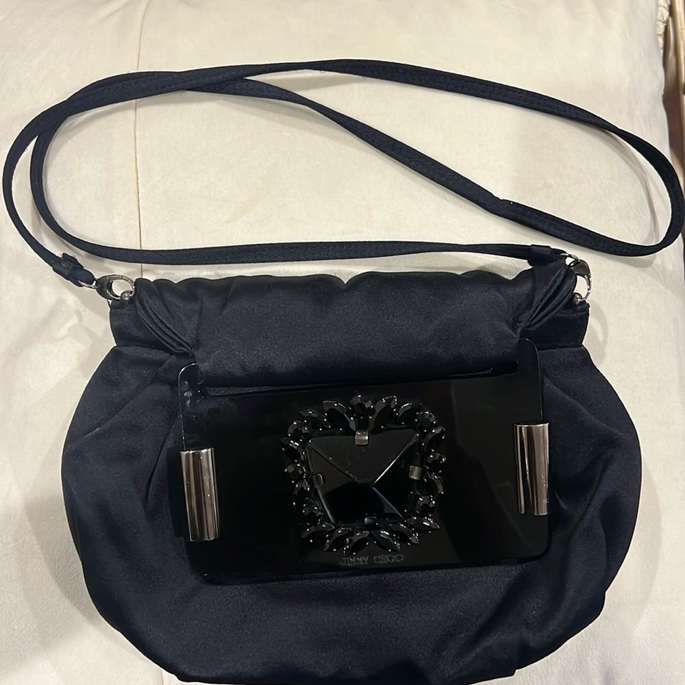 Jimmy Choo satin Crossbody bag.